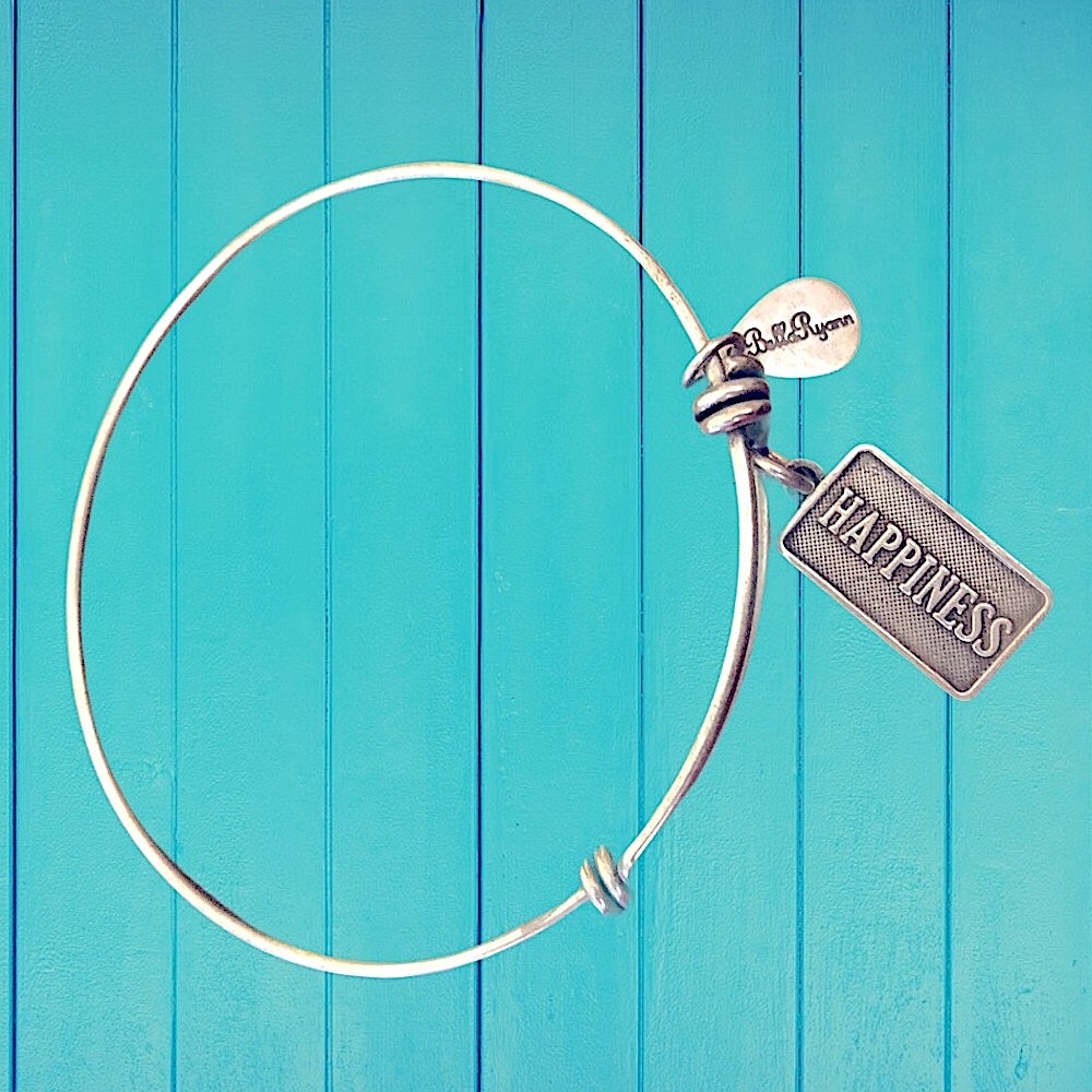 BellaRyann Expandable Bangle Charm Bracelet Silver